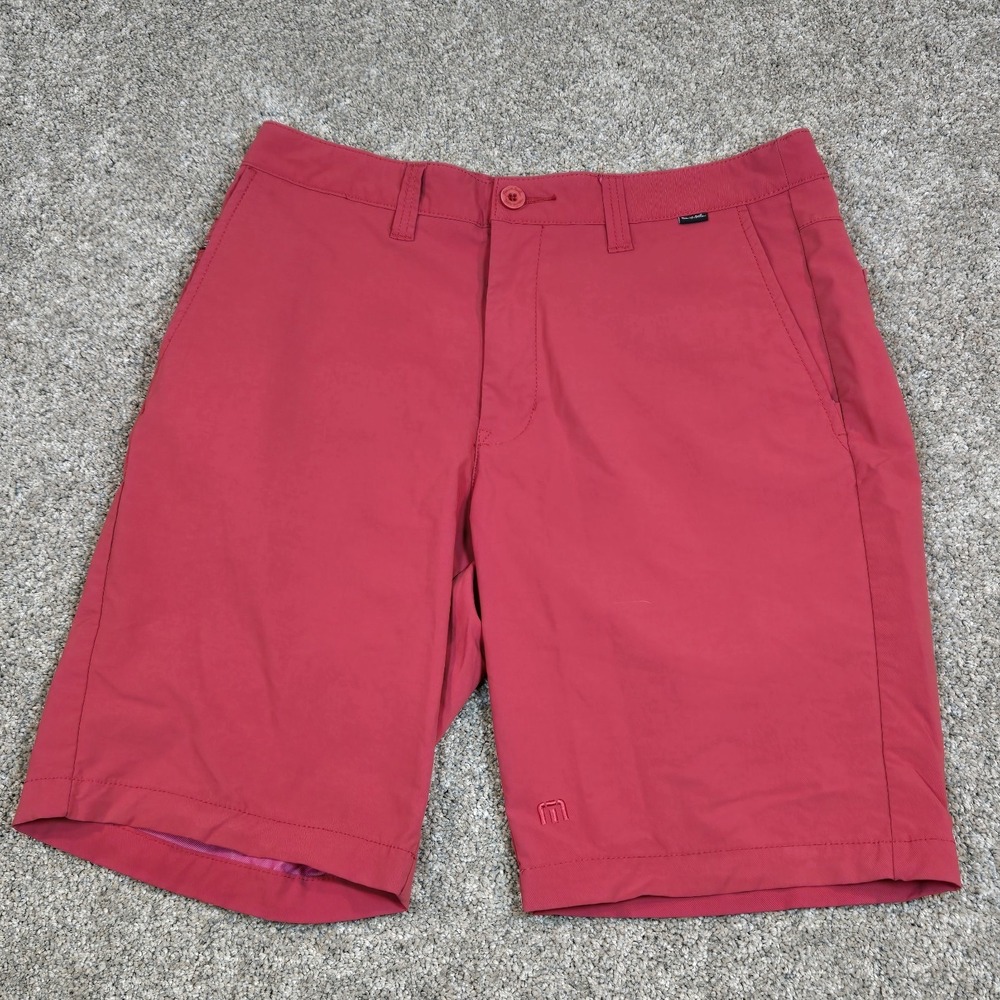 Travis MathewGolf Shorts Mens 32‎ Red  9 in Inseam Performance Stretch Preppy